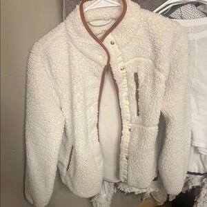 Universal Thread Cream Teddy Jacket Cozy Fleece Style